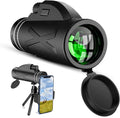 80X100 Monocular Telescope with Smartphone Stand & Tripod, BAK4 Prism, Waterproof & Anti-Fog P4496