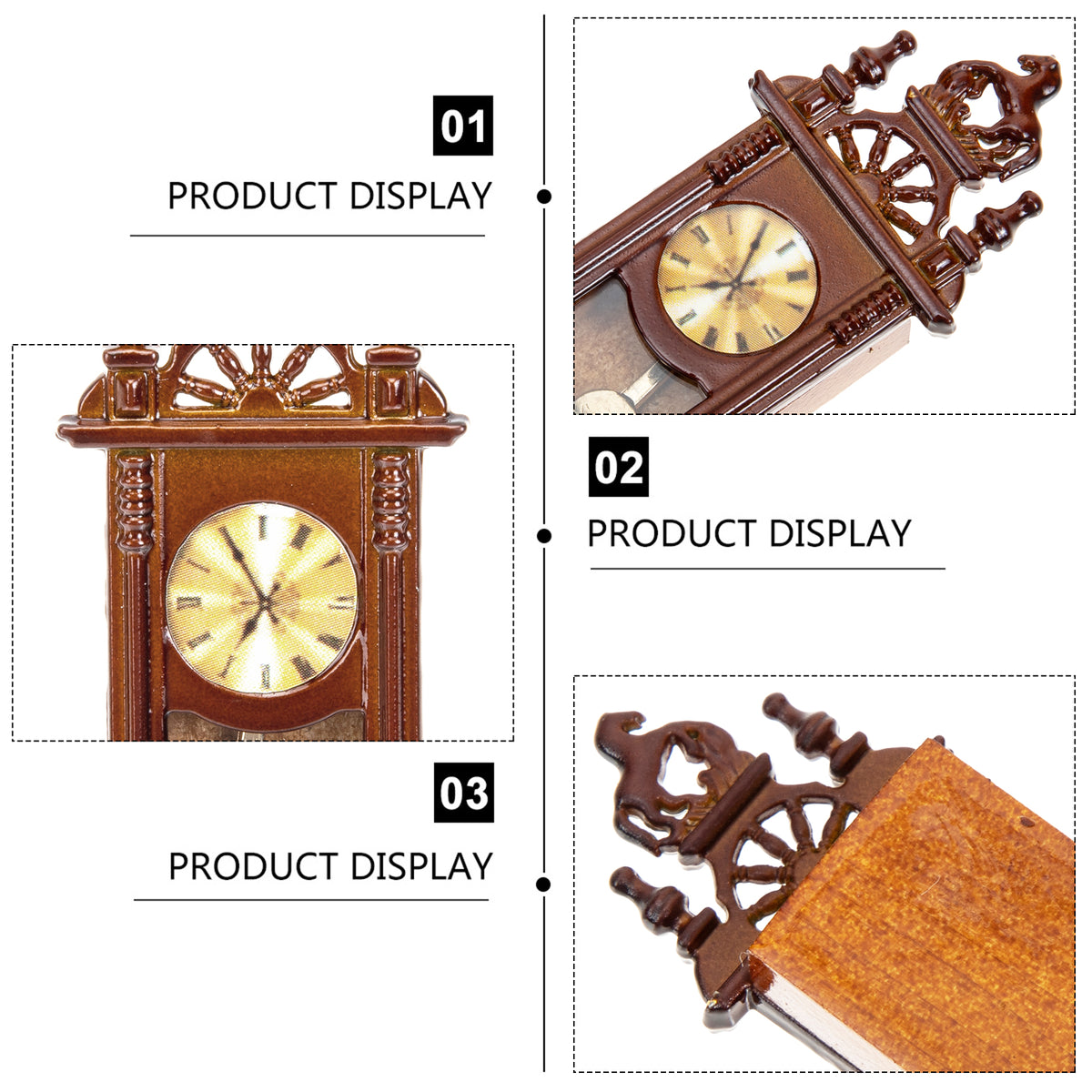 Metal Dollhouse Hanging Clock Toy Doll Furniture B393