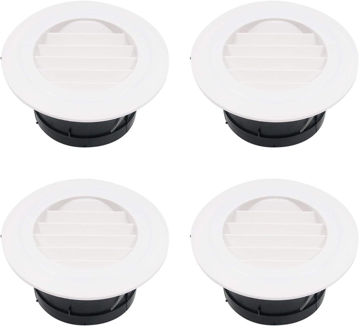 4PCS Round Plastic Air Vent Ceiling Vent Cover 94mm Pack of 2 L27724