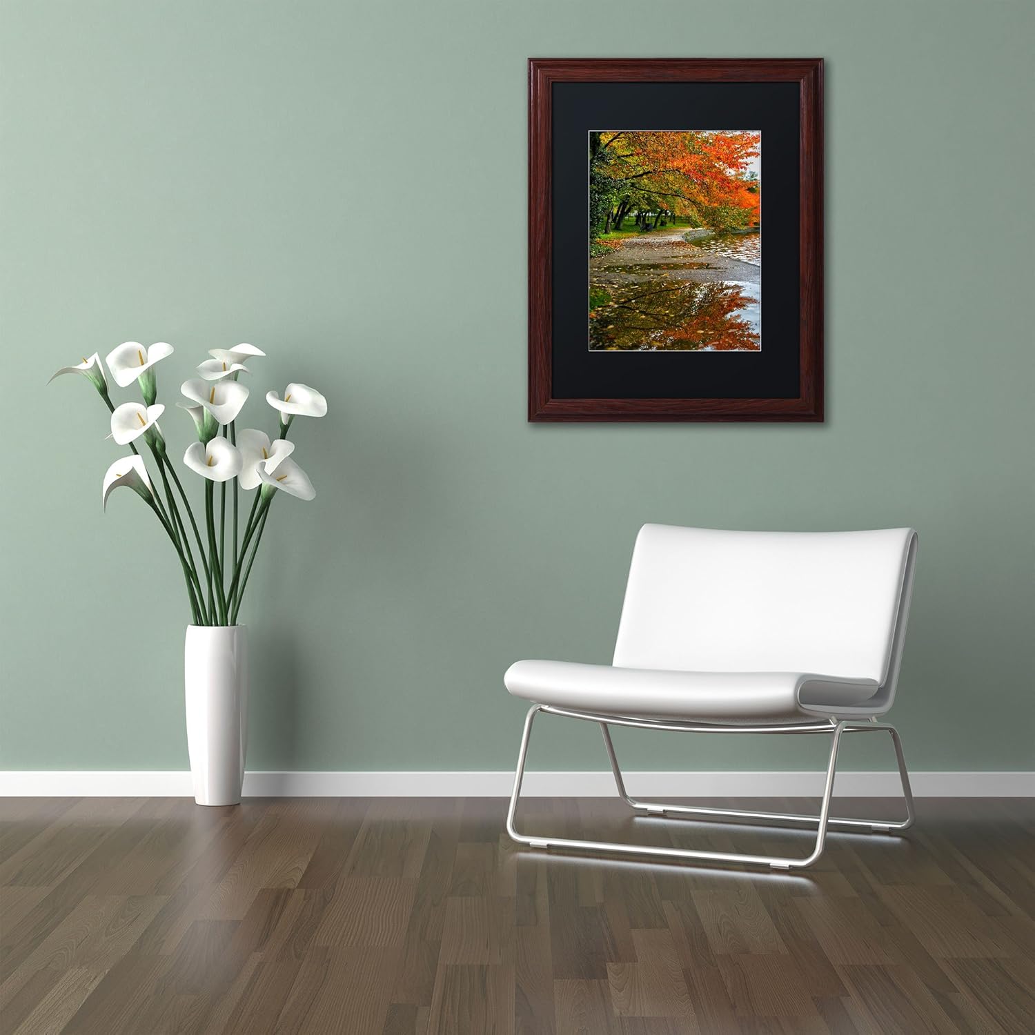 Black Matte Artwork, 16 by 20-Inch, Wood Frame X363