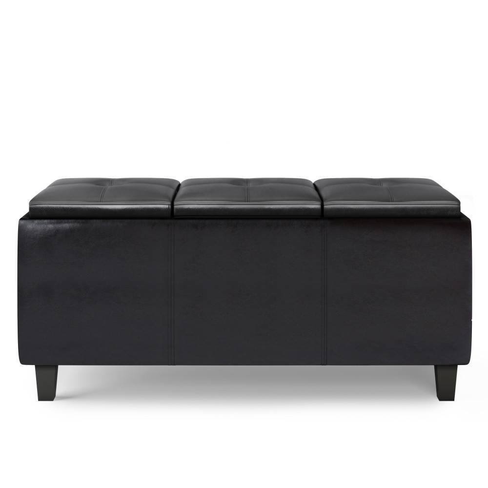 Tray Storage Ottoman with Lift Up Lids Tanners Brown Z369022