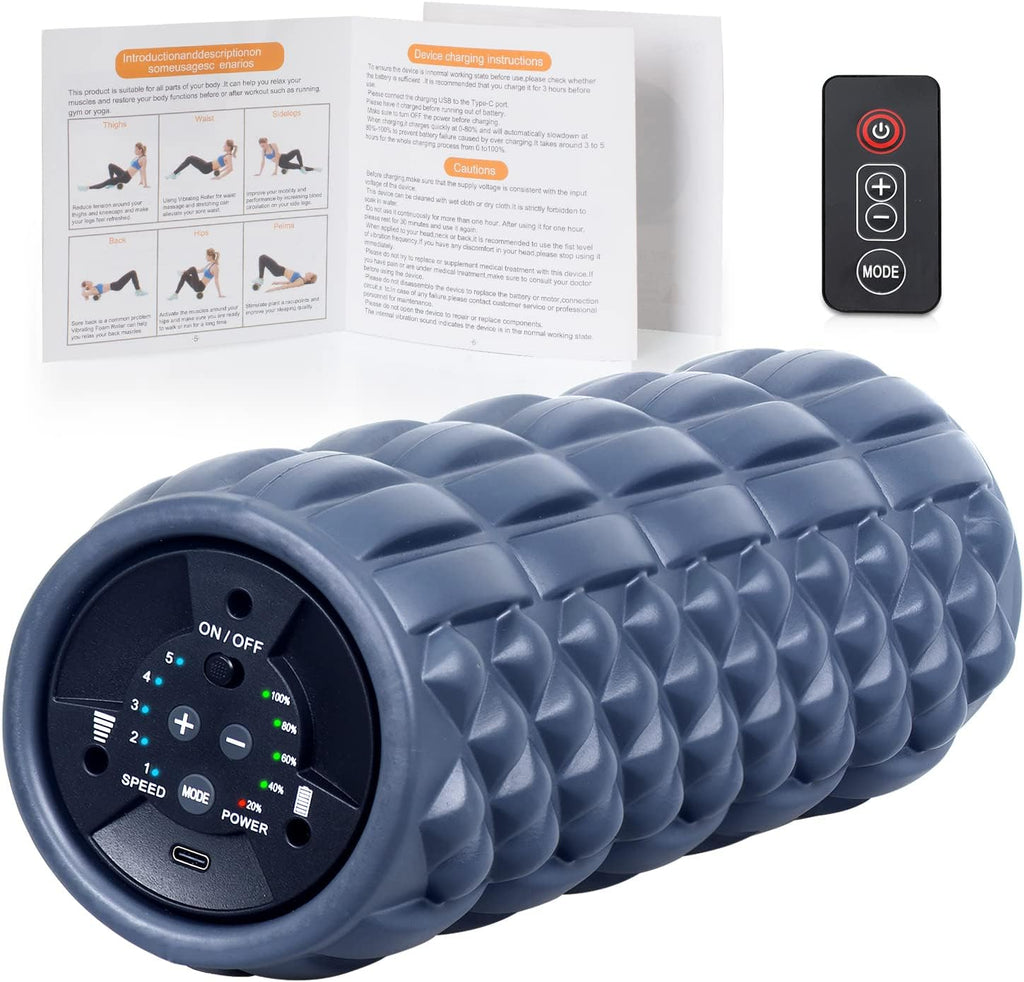 Vibrating Electric Foam Roller with Remote P9738