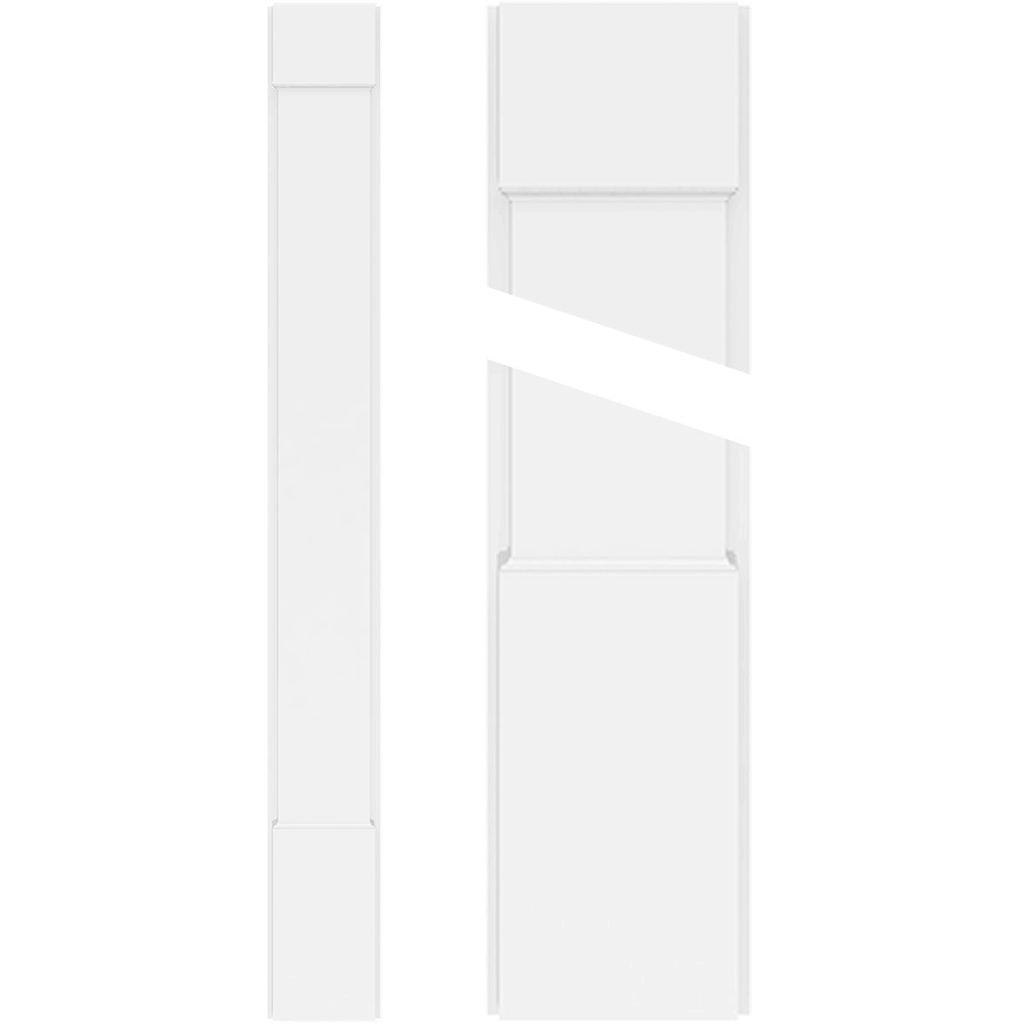 Plain PVC Pilaster with Standard Capital & Base (Pair) F20352