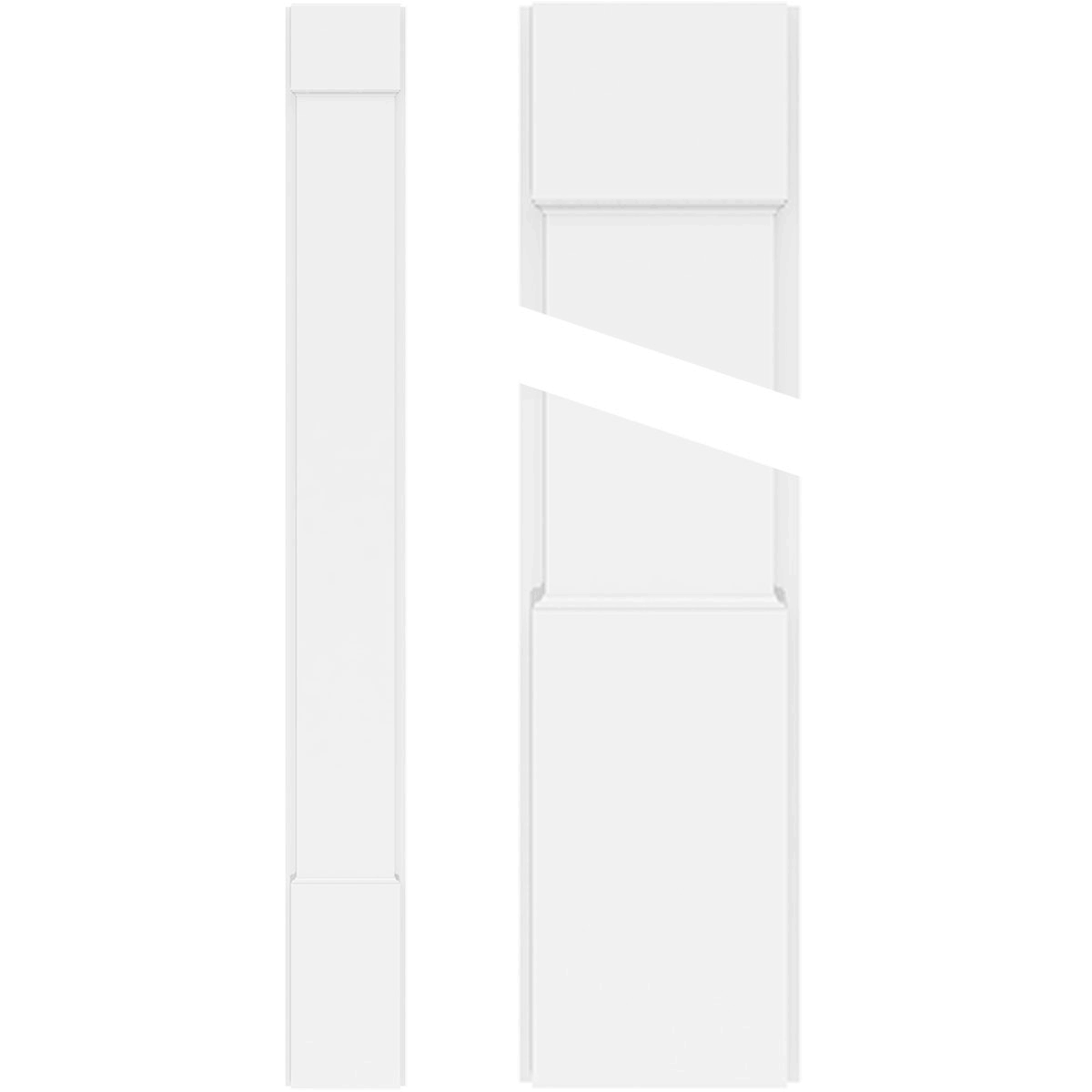 Plain PVC Pilaster with Standard Capital & Base (Pair) F20352
