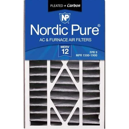 16x25x5 MERV 12 Pleated Carbon Air Filter QTY 4 W797