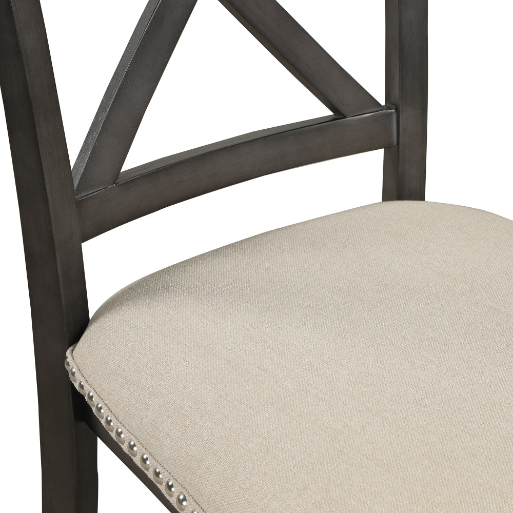 5-Piece Solid Wood Round Dining Table and Chairs Set U3898