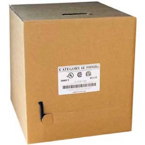 1000ft Cat6 500MHz Solid Wire Bulk Cable CMR Blue U13424