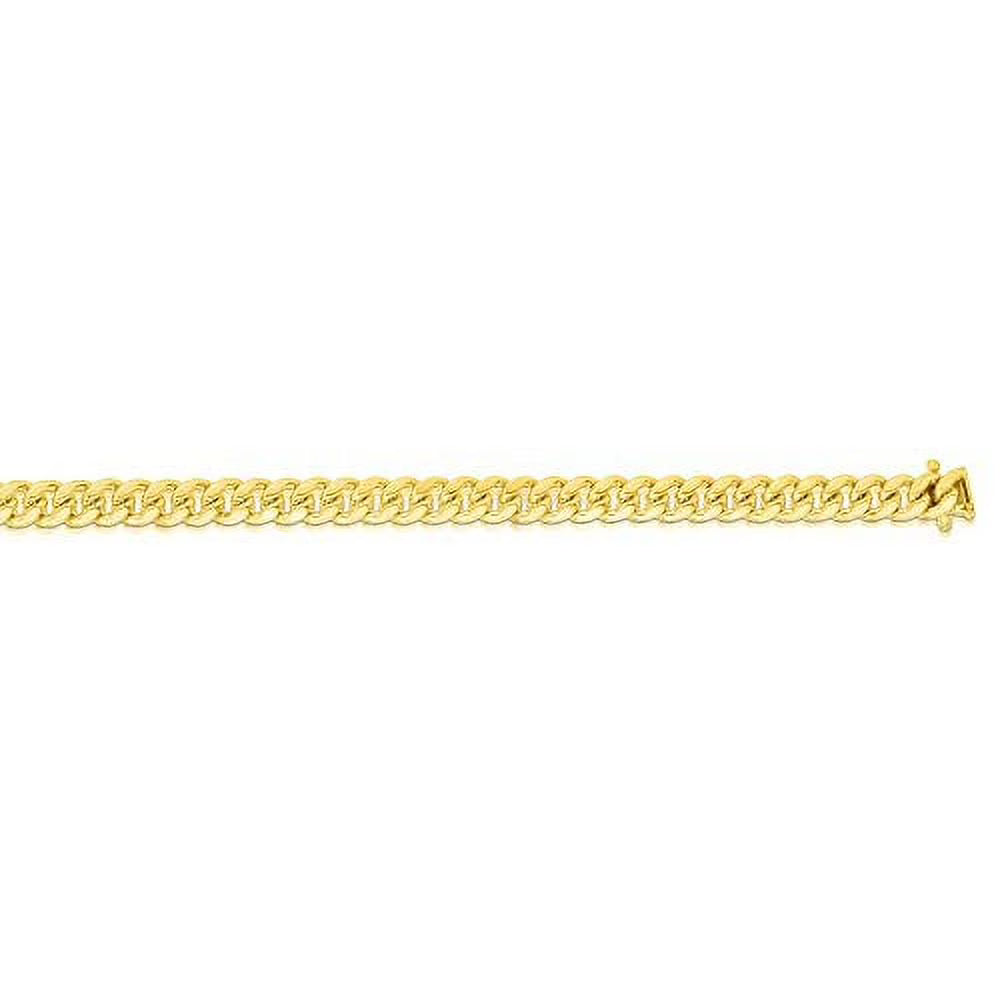 24 Inches 14k Solid Yellow Gold Miami Cuban Link Chain Necklace U713152
