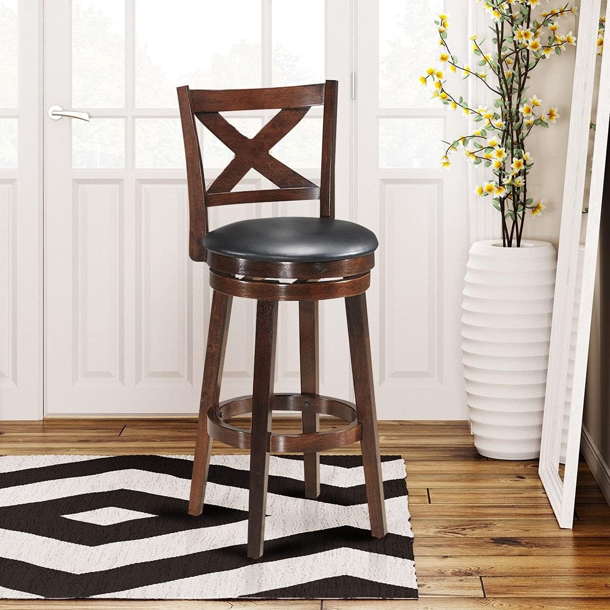 Cappuccino Swivel Bar Stool Set of 2 A2041