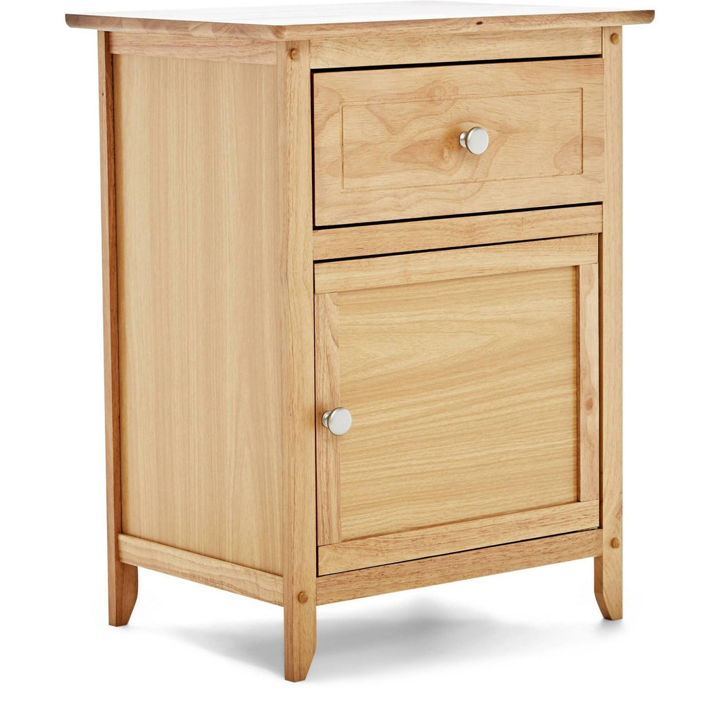 Brown Side Table with Single Drawer and Storage Cabinet X51115