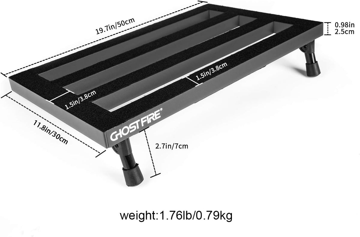 Aluminum Alloy Effect Pedalboard with Carry Case X559