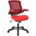 Red Faux Leather Mesh Office Chair X62281