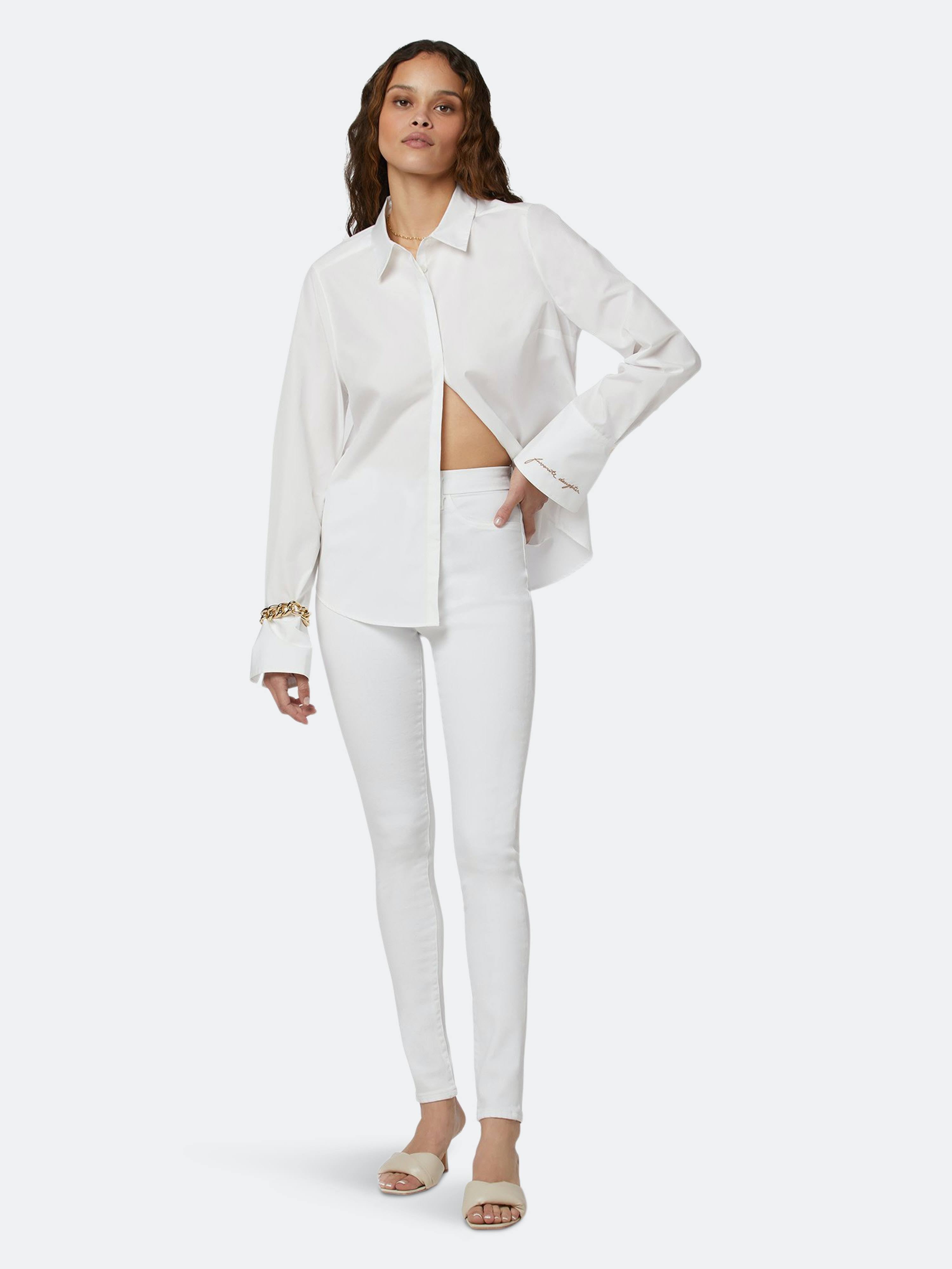 White High Rise Skinny Jeans P662