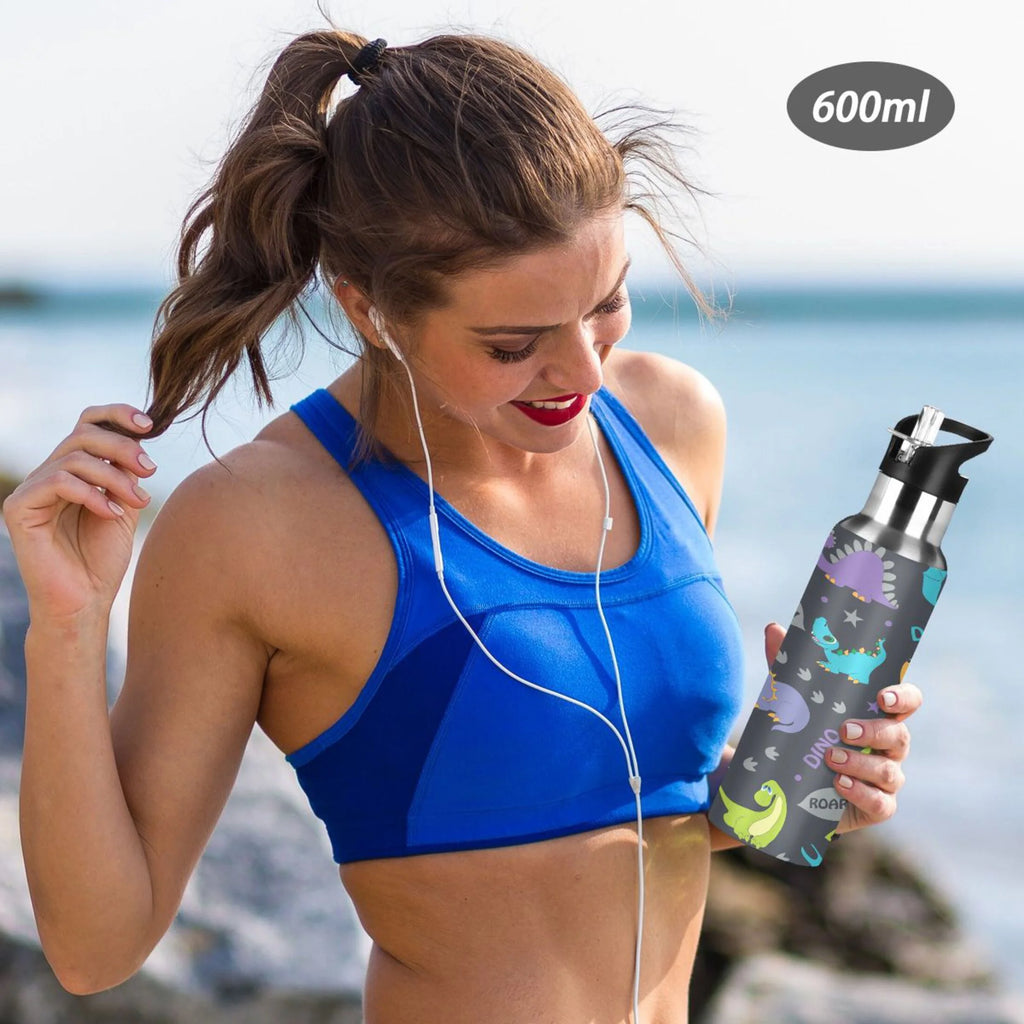 20 OZ Stainless Steel Vacuum Insulated Water Bottle with Straw Lid M959