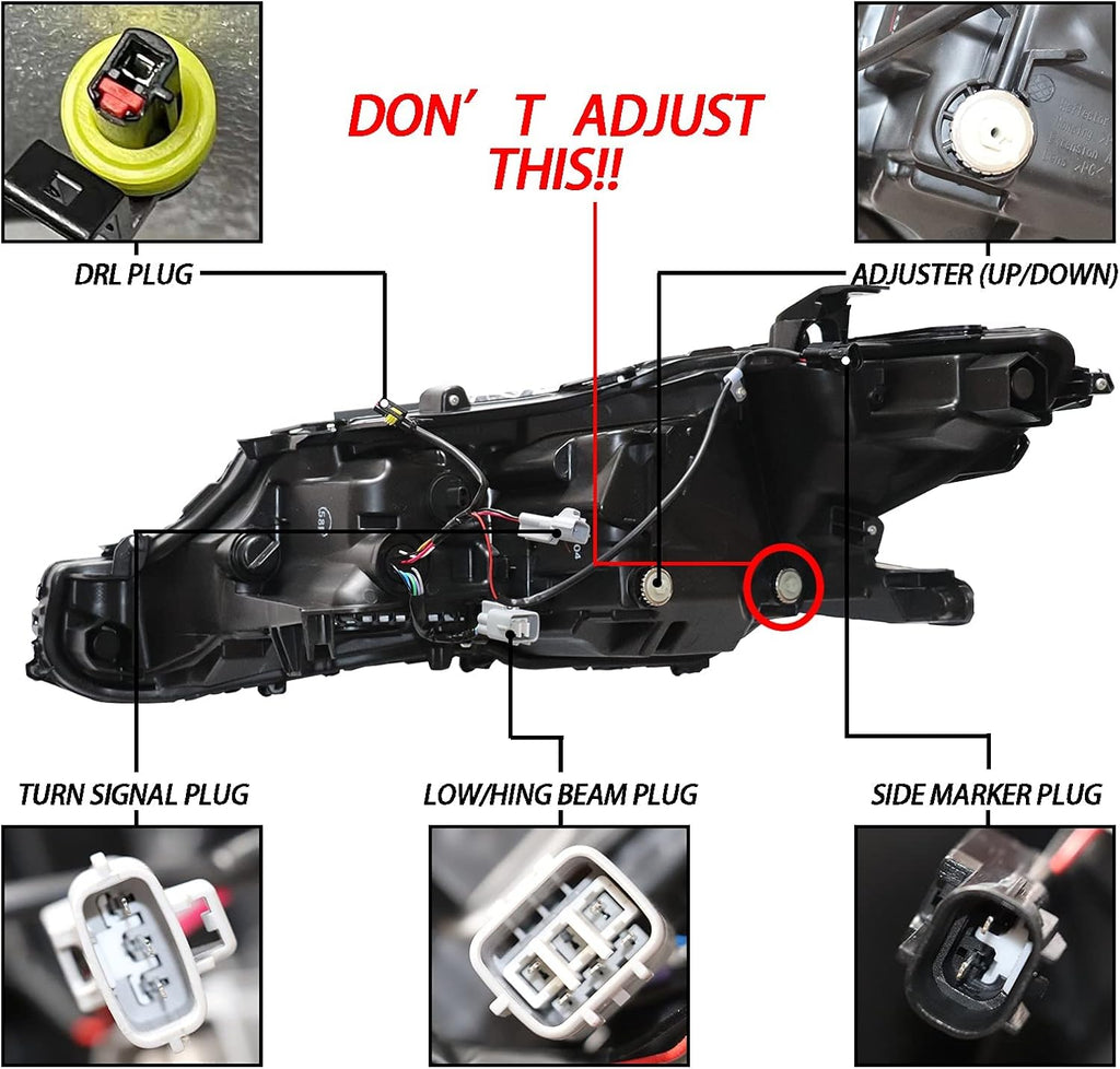 Upgrade Full LED Headlights Assembly with Sequential Turn Signal, Left+Right Pair M424382