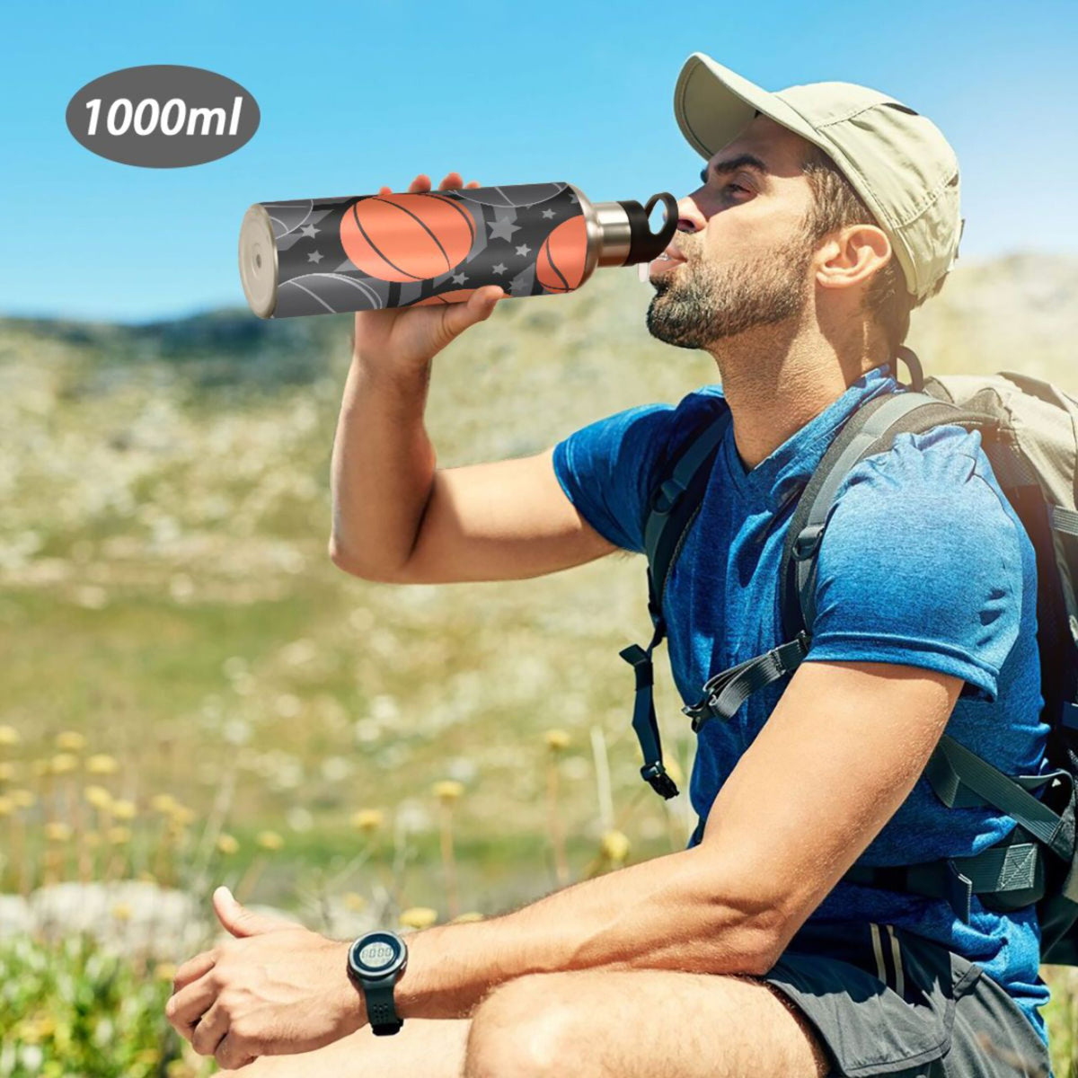 Stainless Steel Insulated Water Bottle with Straw Lid B83170