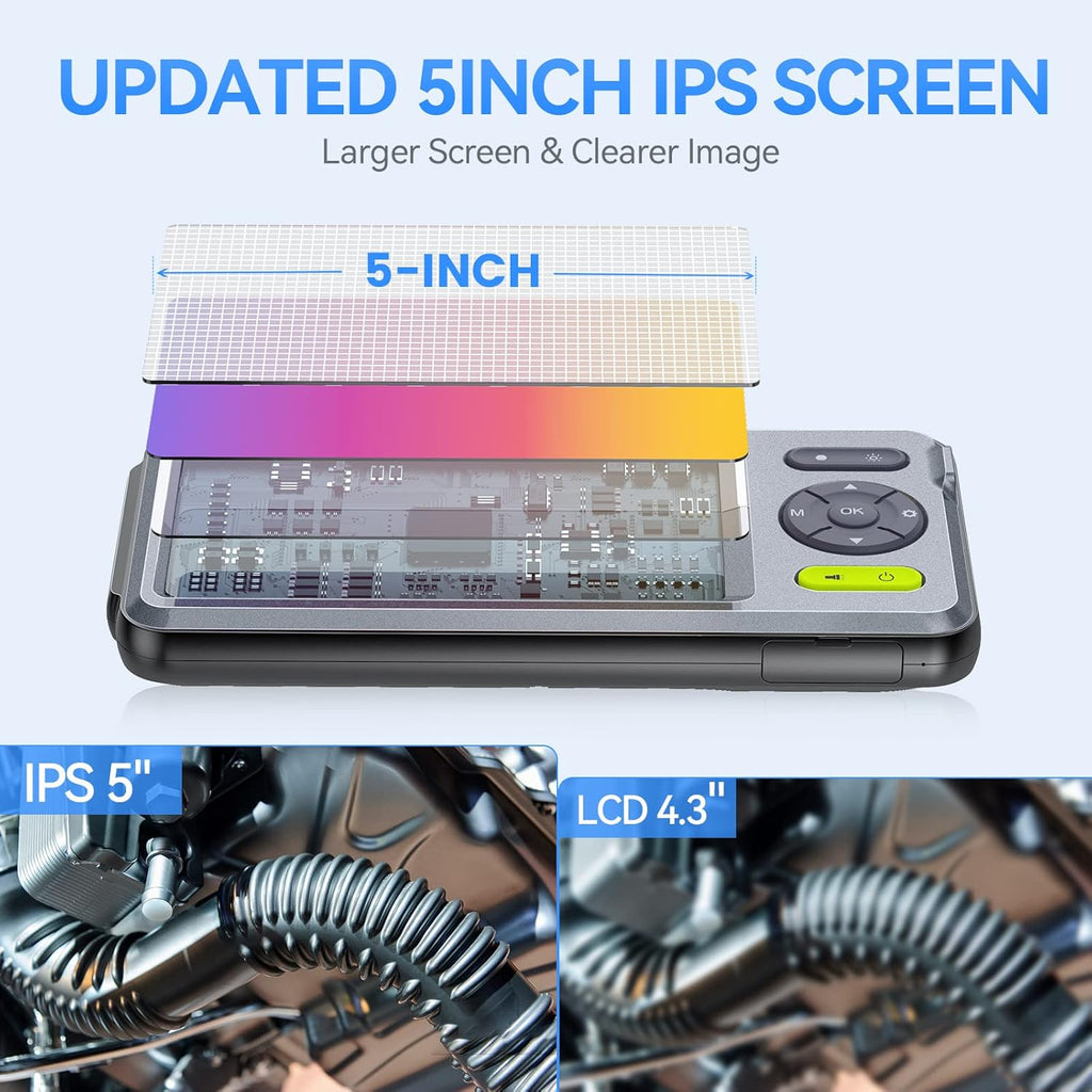 5inch IPS Screen HD Waterproof Borescope Inspection Camera (16.5ft) L8349