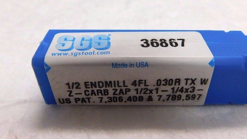 1/2x22 Cutting Diameter Flat End Mill U357