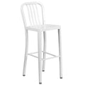 White Metal Indoor-Outdoor Barstool F426