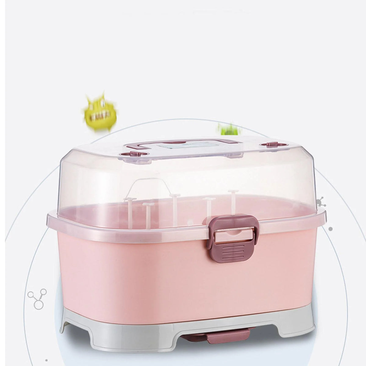 Baby Bottle Drying Organizer Holder with Cleaning Brush Z64463