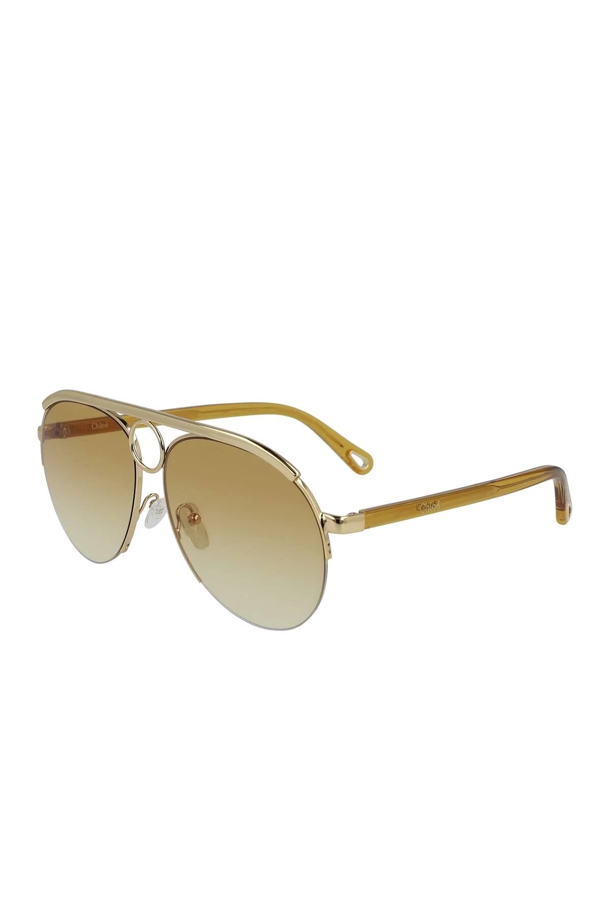 Gold Aviator Sunglasses L637