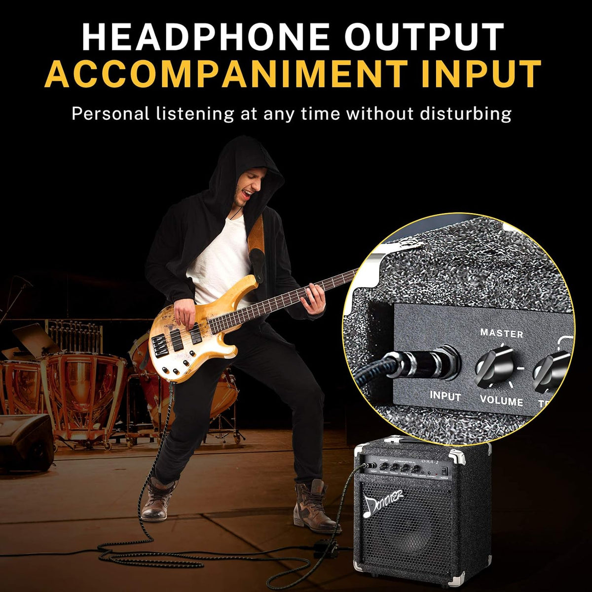 15W Bass Guitar Amplifier with Cable R776