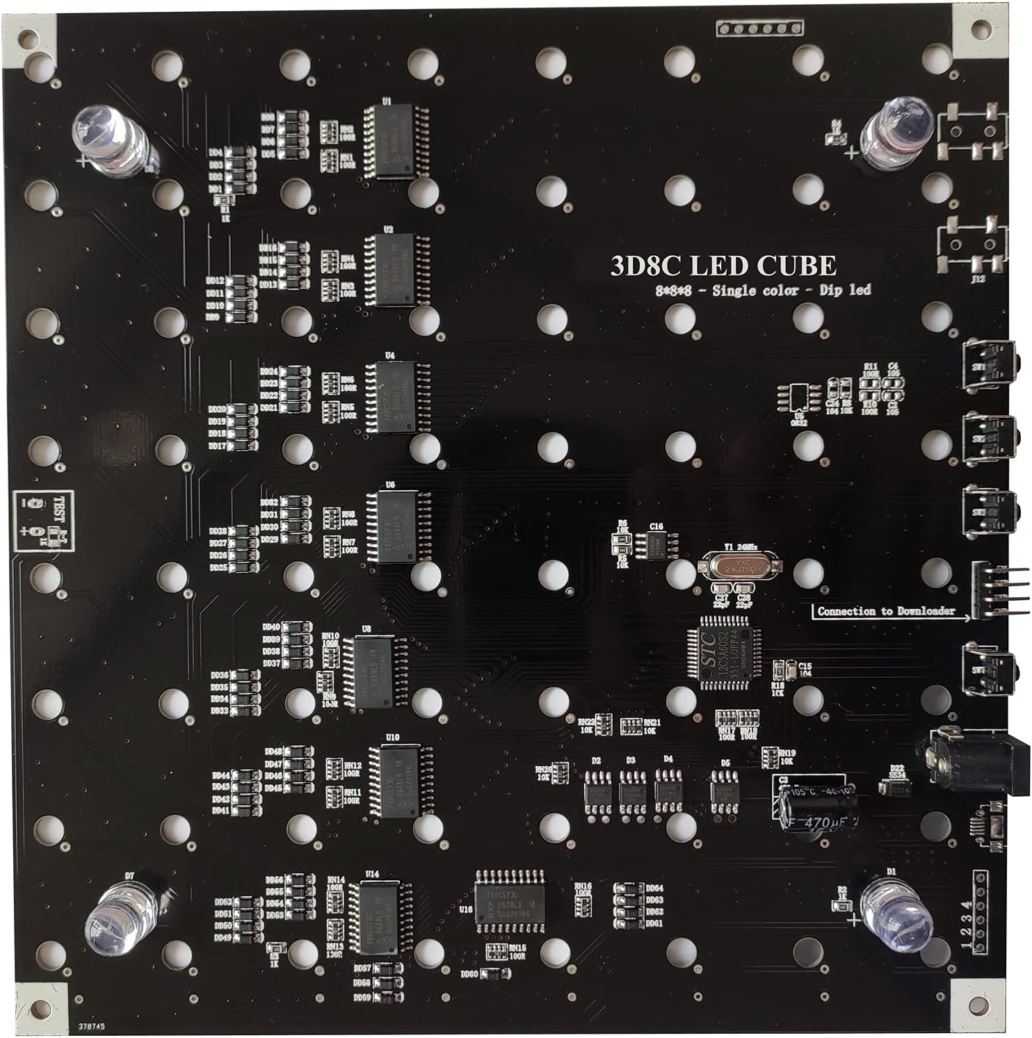 8x8x8 LED Cube Kit DIY Electronic Soldering Project Kit T8059