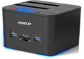USB 3.0 to SATA Dual-Bay External HDD Dock with Offline Clone Function and TF & SD Card Slots, Pack of 2 J773931