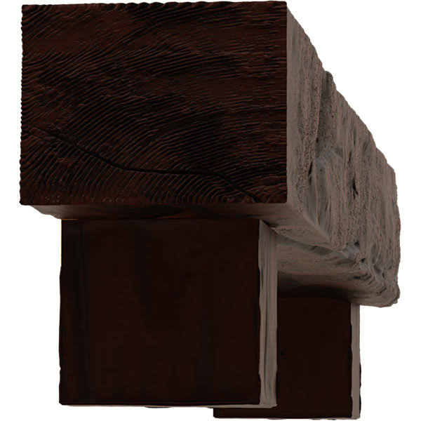 Natural Pecan Faux Wood Fireplace Mantel Kit with Alamo Corbels Z110992