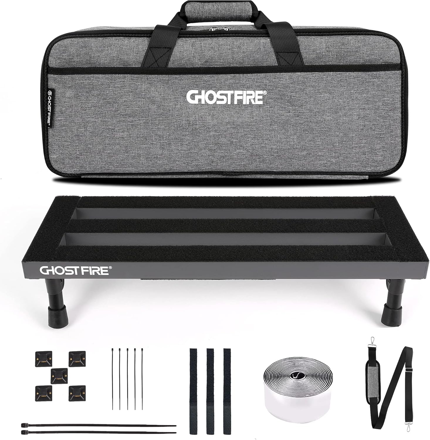 Aluminum Alloy Effect Pedalboard with Carry Case X559