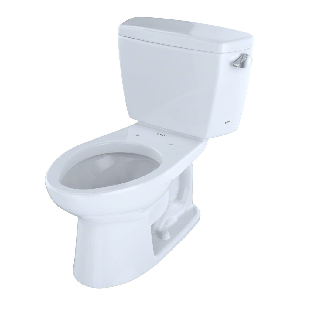 Cotton White Two-Piece Elongated Toilet with Right-Hand Trip Lever V8141