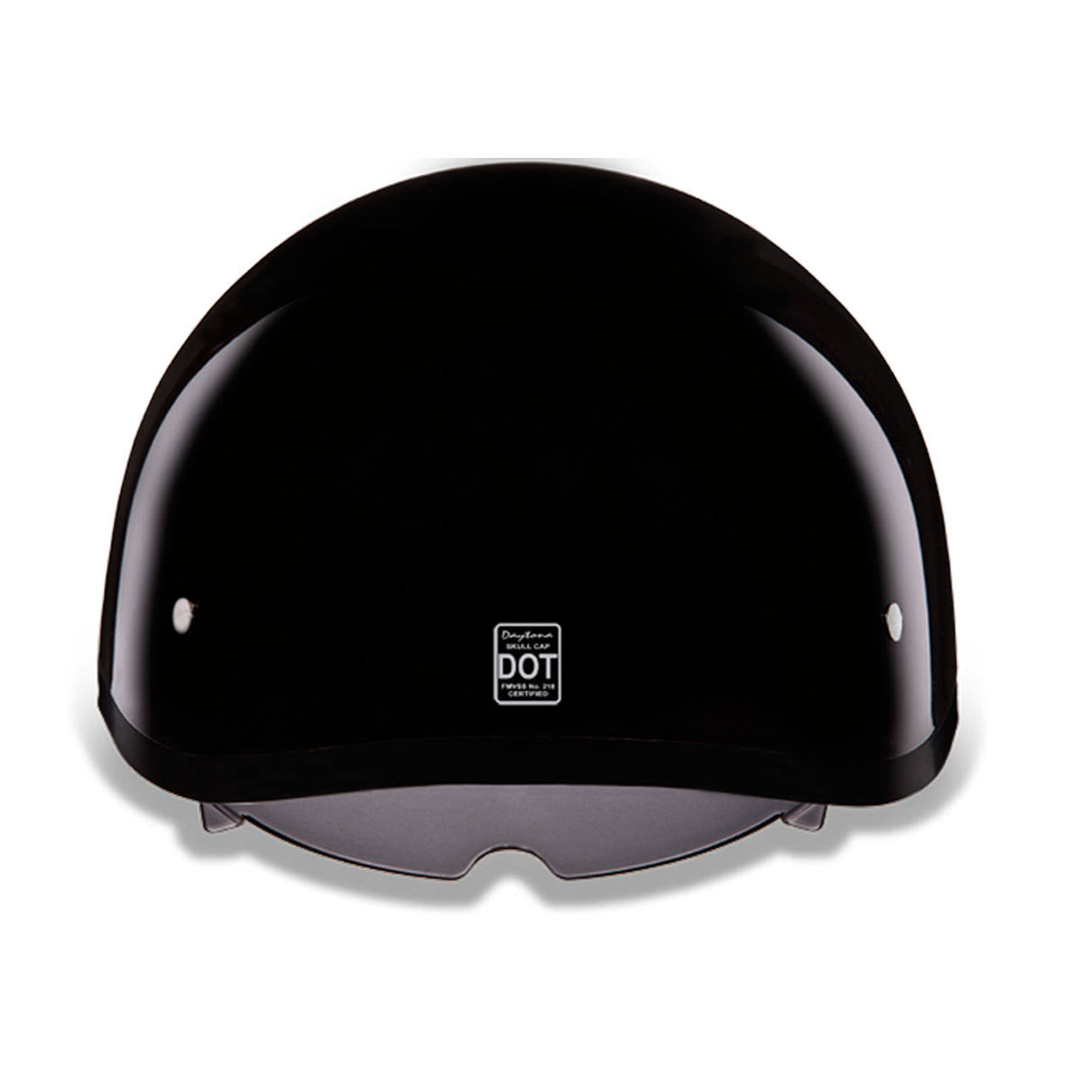 Hi-Gloss Black Half Helmet with Inner Shield H266