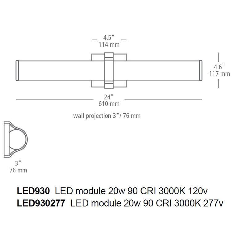 Chrome 24 Bath Light K29826