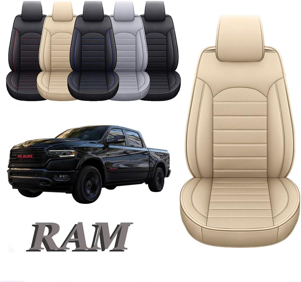 Waterproof Leather Car Seat Covers Full Set for Pickup Truck Y573993