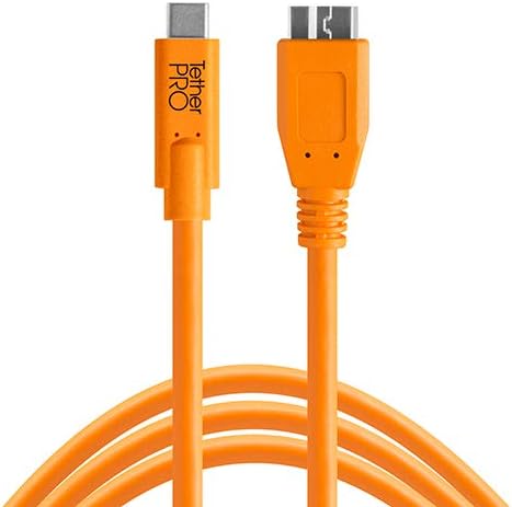 USB-C to 3.0 Micro-B Cable, 15' (4.6m) Orange, Pack of 2 J754741