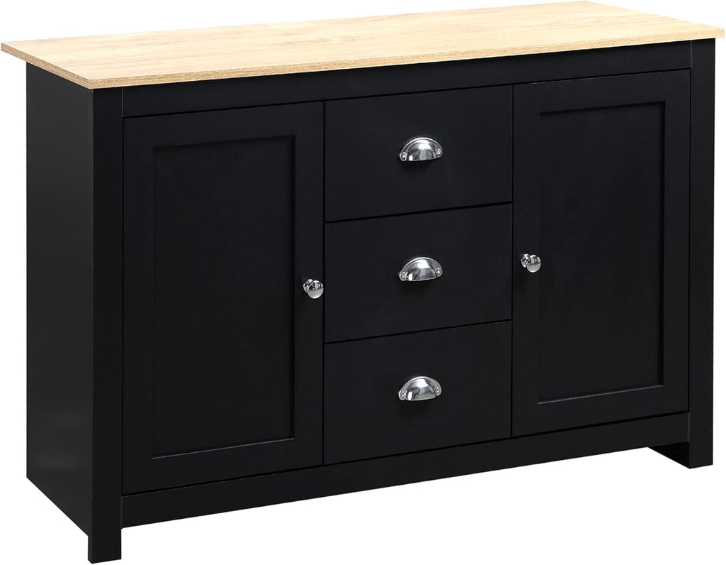 White Kitchen Sideboard with 3 Drawers T4319