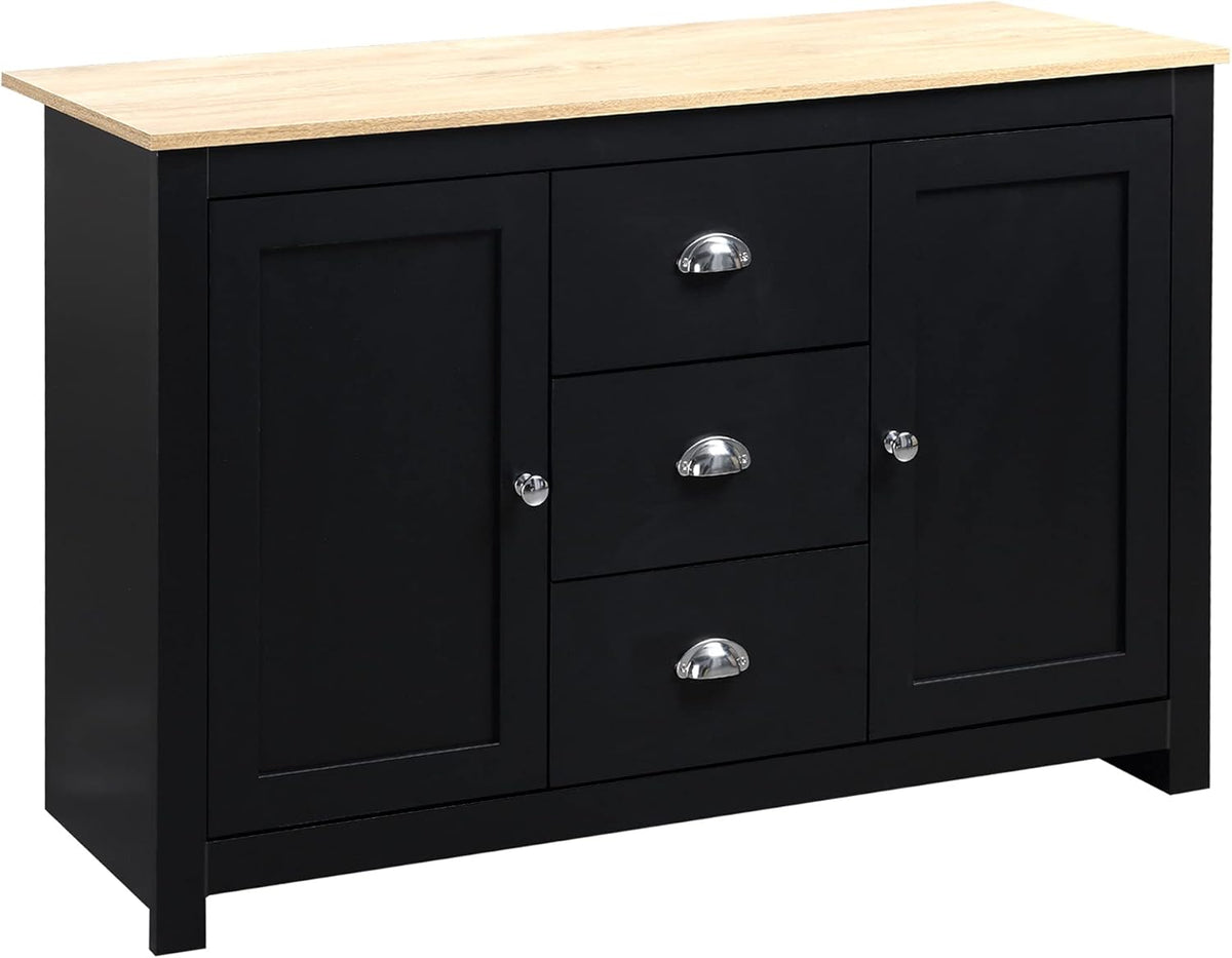 White Kitchen Sideboard with 3 Drawers T4319