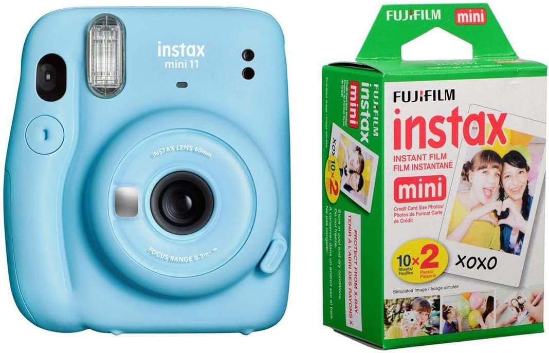 Ice White Instant Film Camera with 20 Exposures Film B28592