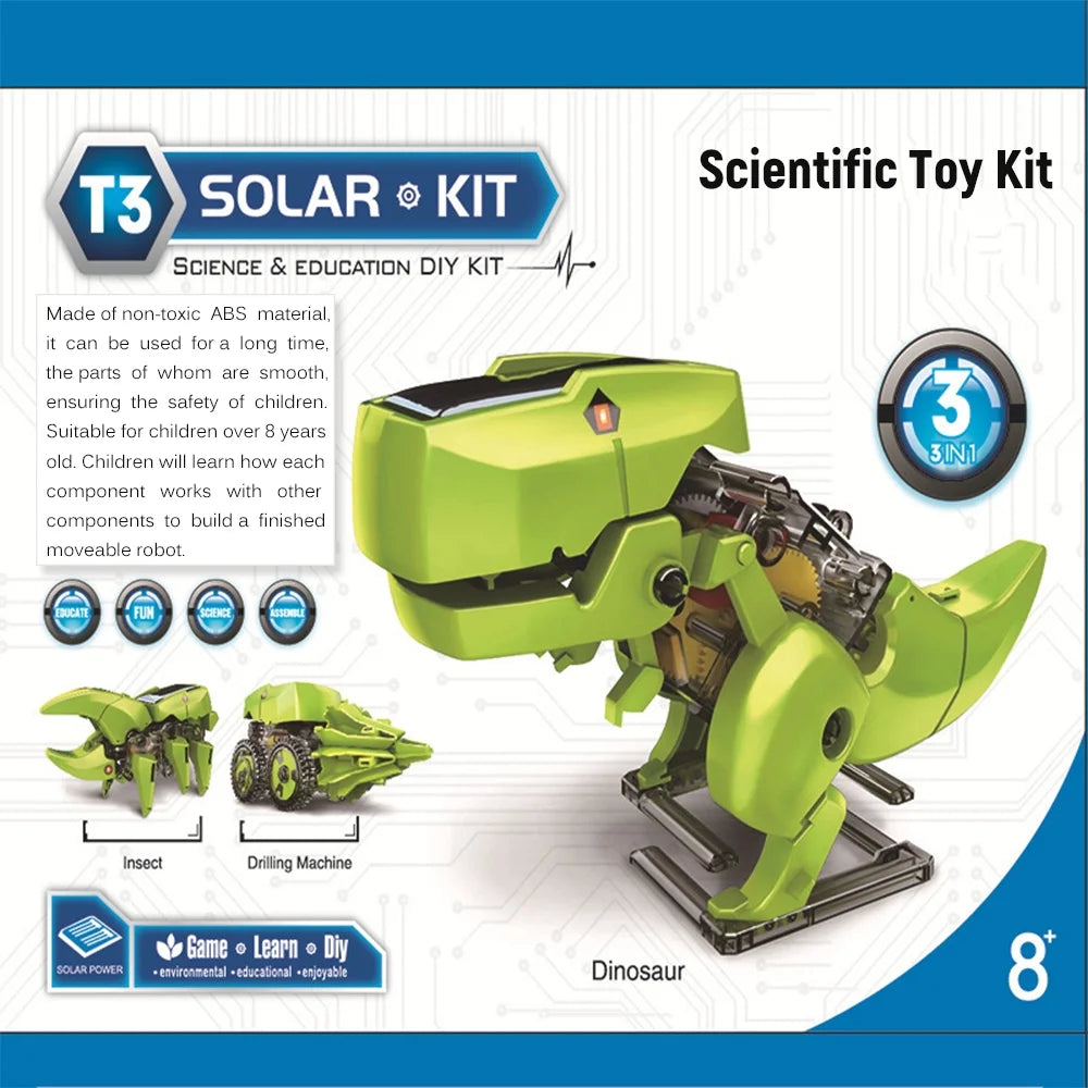 3 in 1 Solar Robot STEM Science Physics Experiment Assembly Model D510