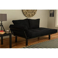 Black Lounger Frame with Suede Mattress K531