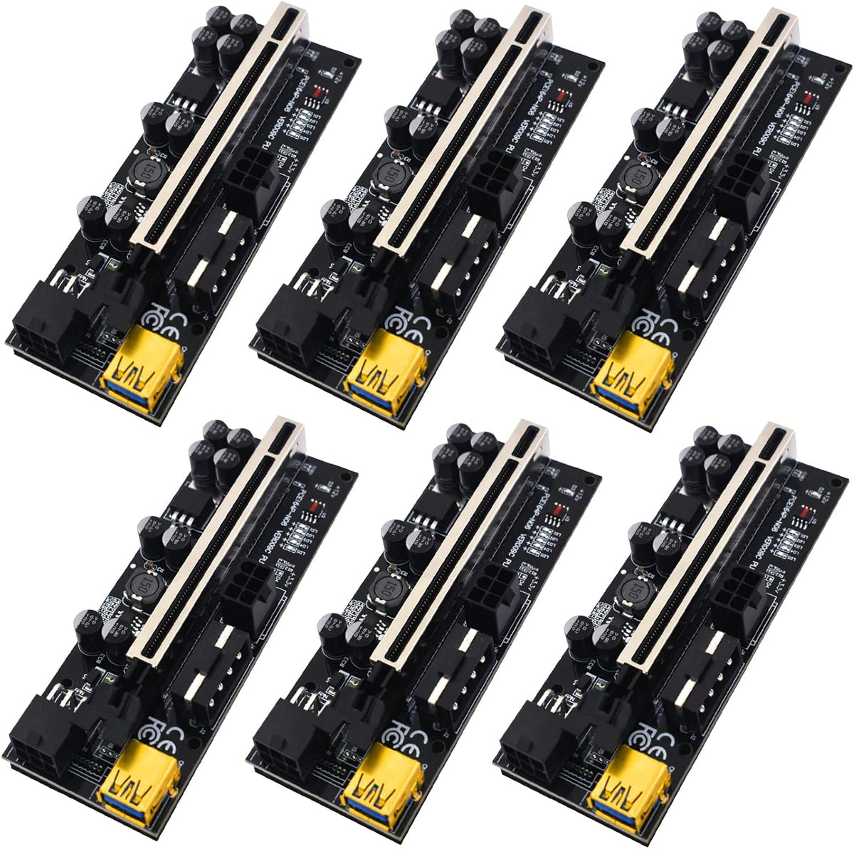6PCS PCI-E Riser Card X16 Extender Cable F331205