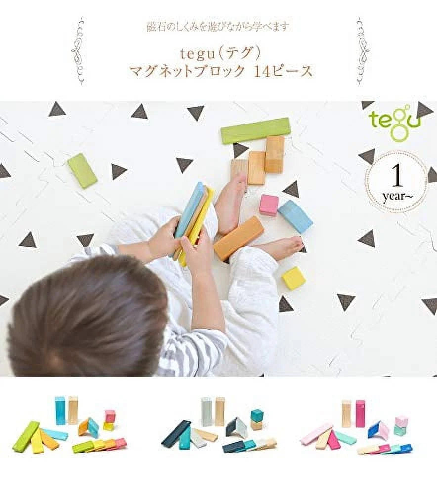 14 Piece Magnetic Wooden Block Set T333