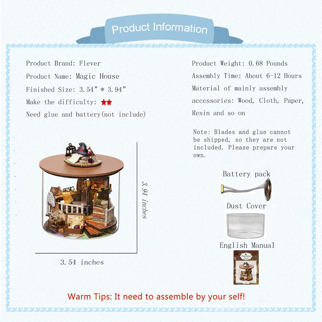 DIY Miniature Dollhouse Kit with LED A874199