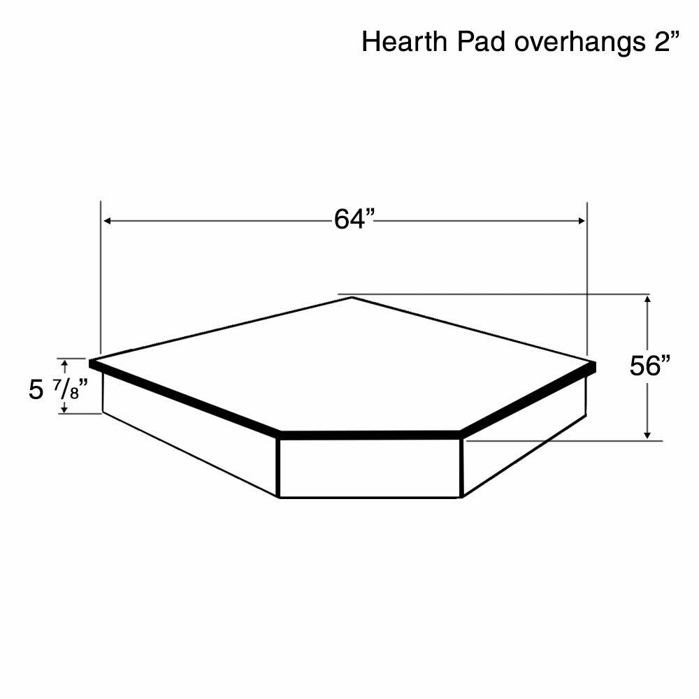 Black Hearth Pad Riser H1623