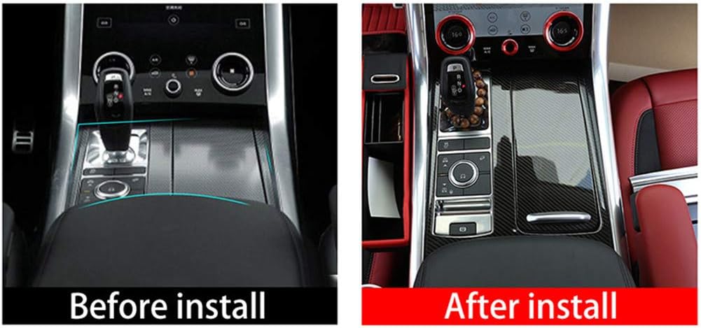 Carbon Fiber Style ABS Plastic Center Console Panel Cover Trim E2141