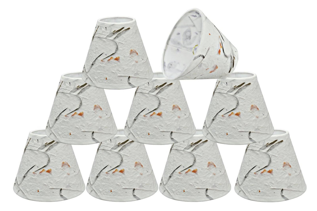 Small Hardback Empire Shape Chandelier Clip Set (9 Pack) in Off White N604578