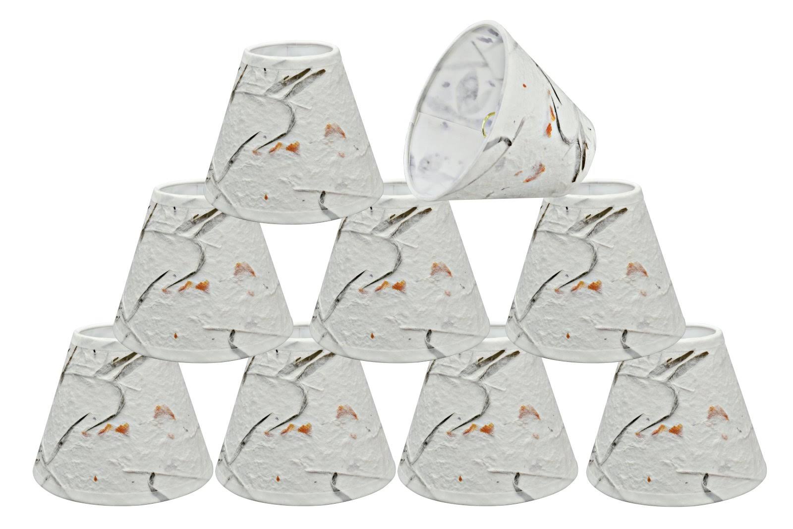 Small Hardback Empire Shape Chandelier Clip Set (9 Pack) in Off White N604578