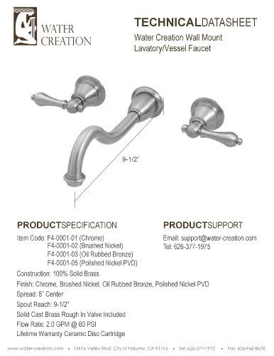 Wall Mount Vessel Faucet U2147