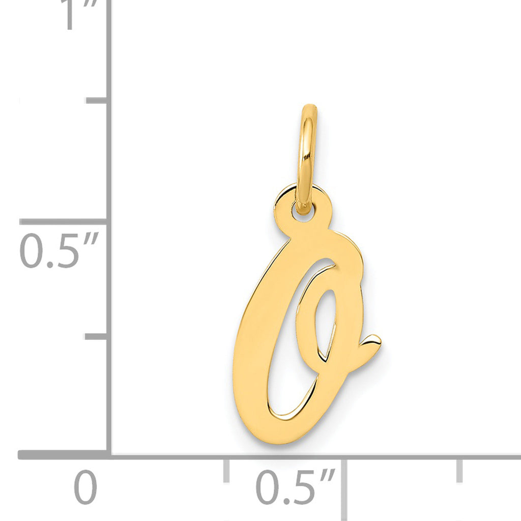 14K Yellow Gold Initial Pendant Charm V646