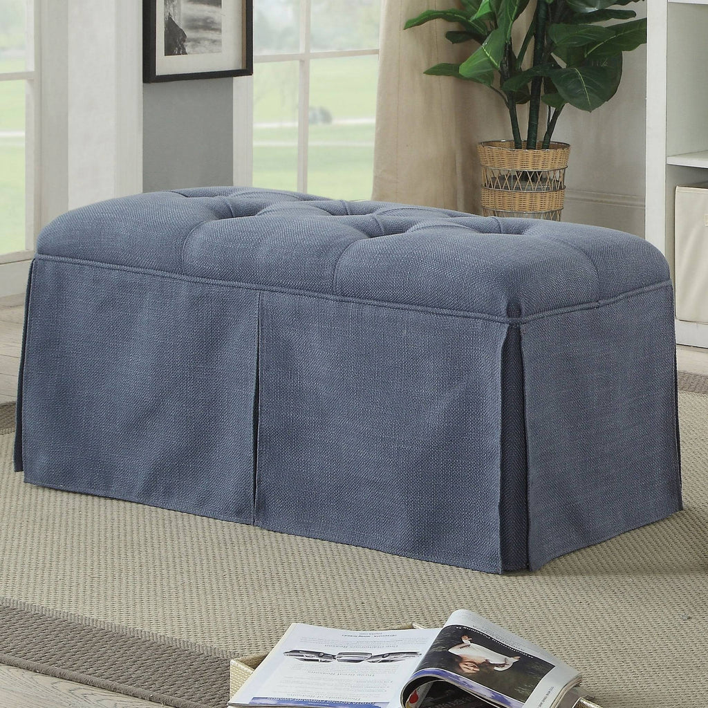 Grey Solid Wood Storage Bench F589913